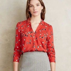 Anthropologie Maeve Penguin Blouse
